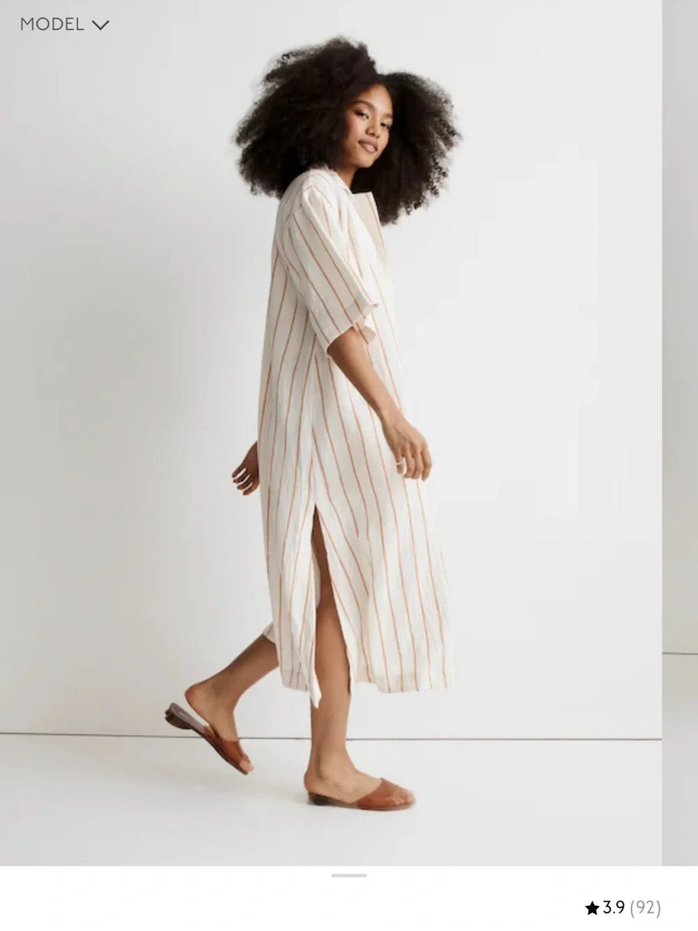 Madewell Striped Button-Front Coverup